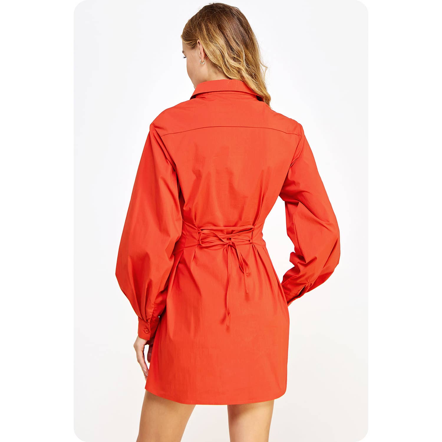 Strut & Bolt – wholesale Dress – Women's – Poplin Corset Shirt Mini Dress18