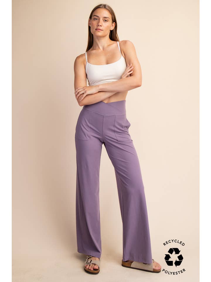 Rae Mode - Wholesale Pants - Women's - RECYCLED BUTTER V WAIST WIDE PANT