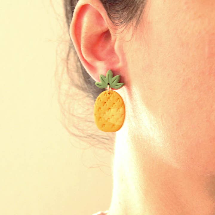 LEMONS // Fruit Earrings, Polymer Clay Earrings (Copy) for wholesale by Odd Compass Outfit