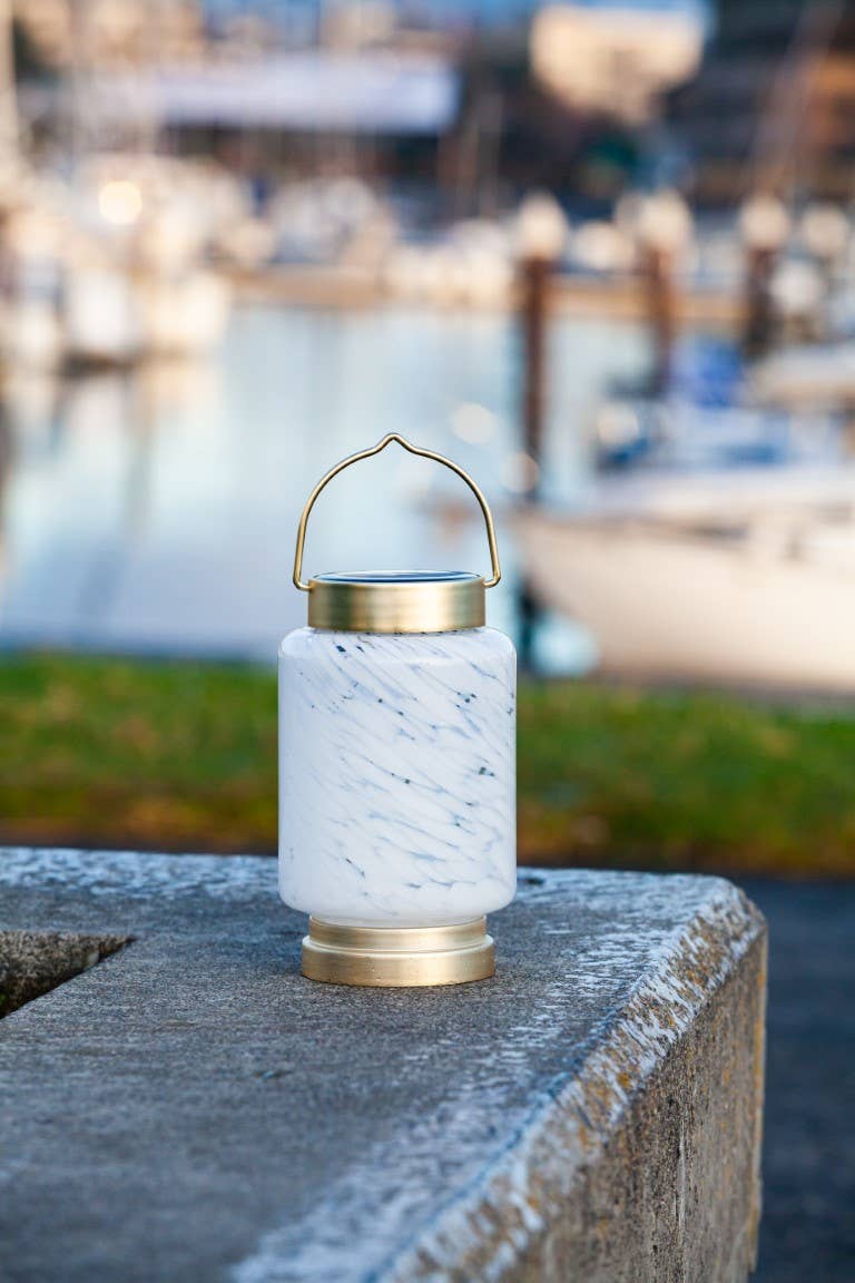 Allsop Home & Garden - Wholesale Outdoor/Lawn Light - Boaters Lantern - 7.5" Glass Outdoor Solar Lantern - Cylndr4