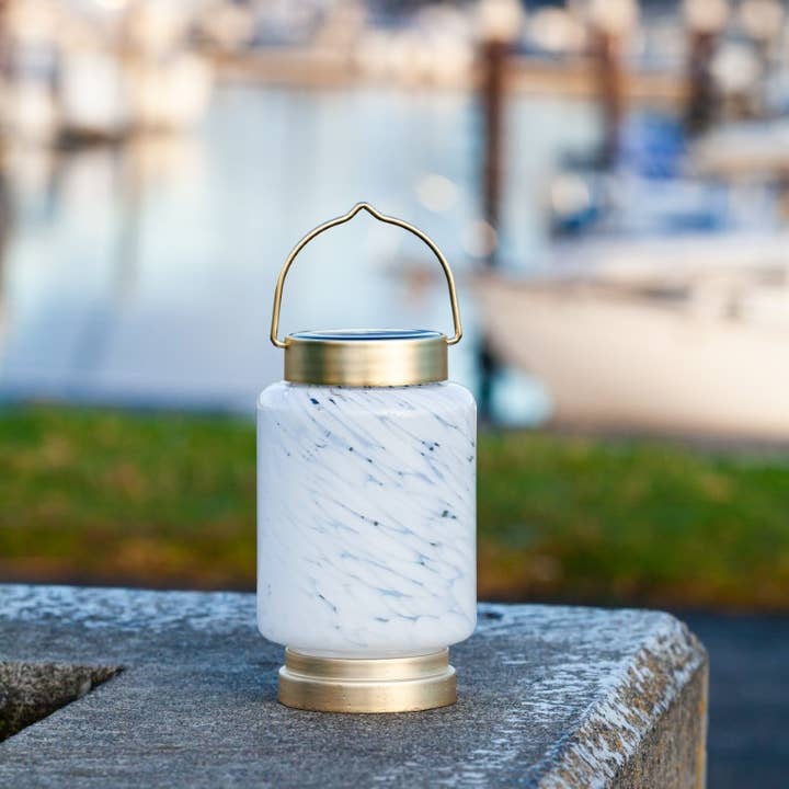 Allsop Home & Garden - Wholesale Outdoor/Lawn Light - Boaters Lantern - 7.5" Glass Outdoor Solar Lantern - Cylndr4