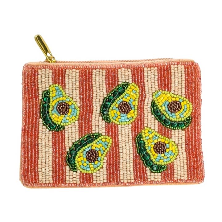 Nima Accessories Inc - Wholesale Coin Purse - Women's - Ladies Avocados Fully Beaded Coin Purse0