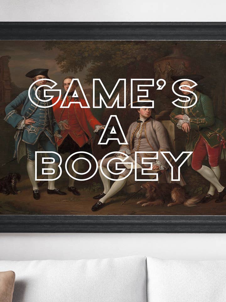 Game's A Bogey Scots Banter Scotland Slang Scottish Unframed Print for wholesale by Kalloway Design