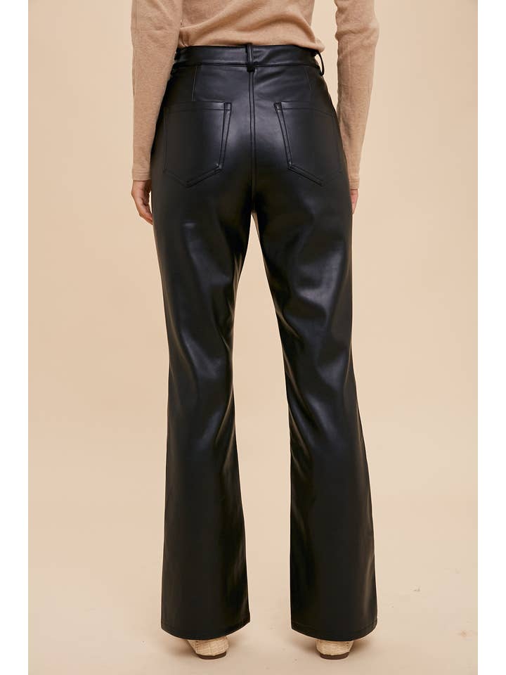 In Loom - Wholesale Broek - Dames - Uitlopende vegan leren broek3