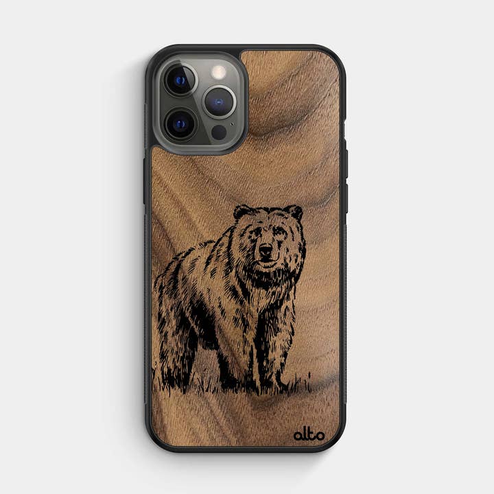 Valnød Træ | Beskyttende iPhone Case - Grizzly Design for engroshandel hos Alto Collective