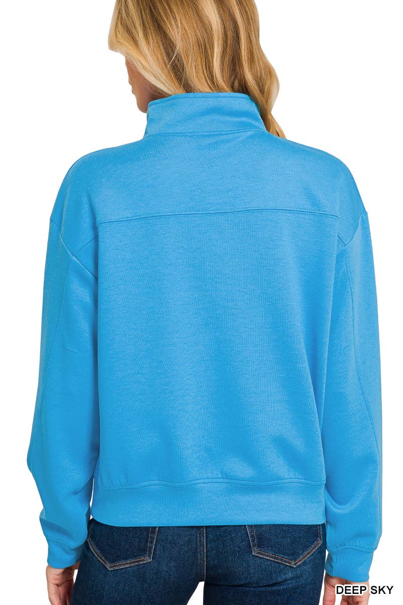 Vanilla Monkey - Wholesale Sweatshirt - Women's - Scuba Half Zip Pullover Sweatshirts5