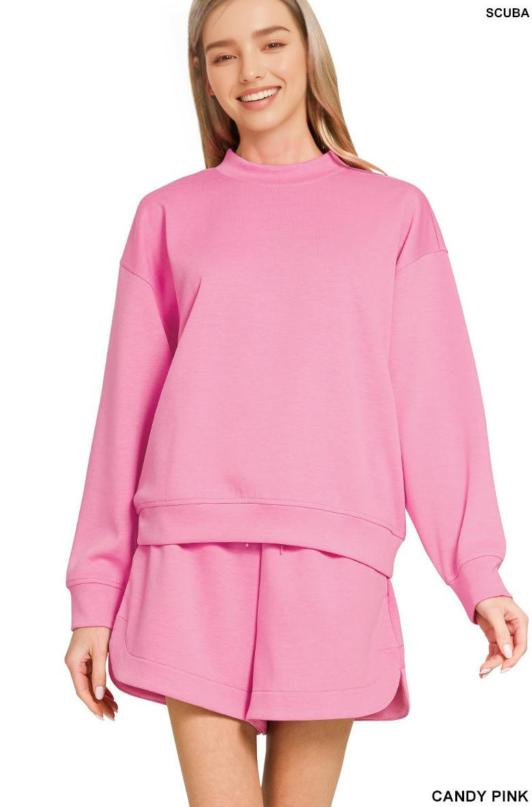 42POPS – wholesale Lounge set – Women's – `.Scuba Top & Dolphin Shorts 2PC Set3