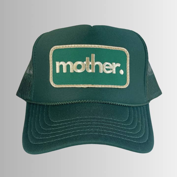 Mother Patch Trucker Hat - Forest Green for wholesale by Mother Hats