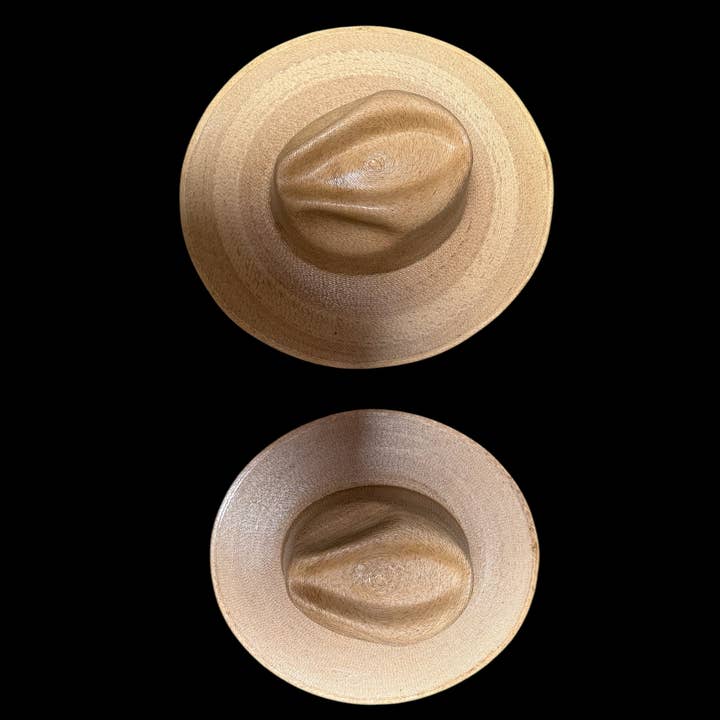 Nati Natash - Wholesale Straw Hat - Unisex - Explorer Fine Palm Toasted burnt look Flat Brim1