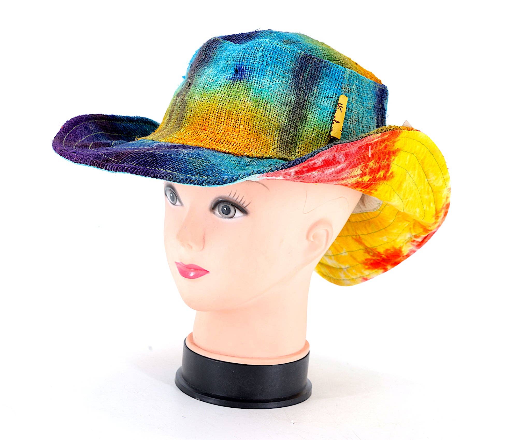 Himalaya Handmade - Vente Bob – femme - Chapeau bohème hippie tie-dye fait main à 100% chanvre17