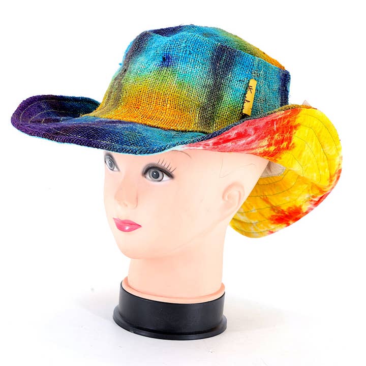 Himalaya Handmade - Wholesale Bucket Hat - Women's - 100% Hemp Handmade Hippie Tie Dye Bohemian Hat17