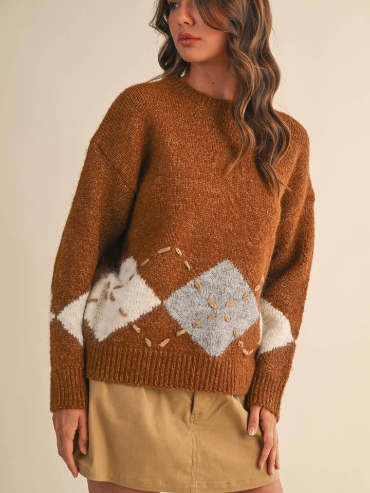 IT4465 ARGYLE BORDER PRINT SWEATER TOP and other Purchase Wholesale argyle sweater. Free Returns & Net 60 Terms on Faire trending on Faire.