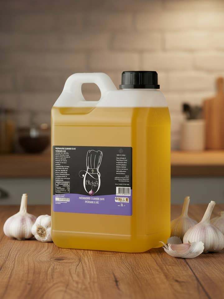 Azeite de Oliva com Alho Oleisys® - Preparação Culinária 2 L por atacado de Oleisys