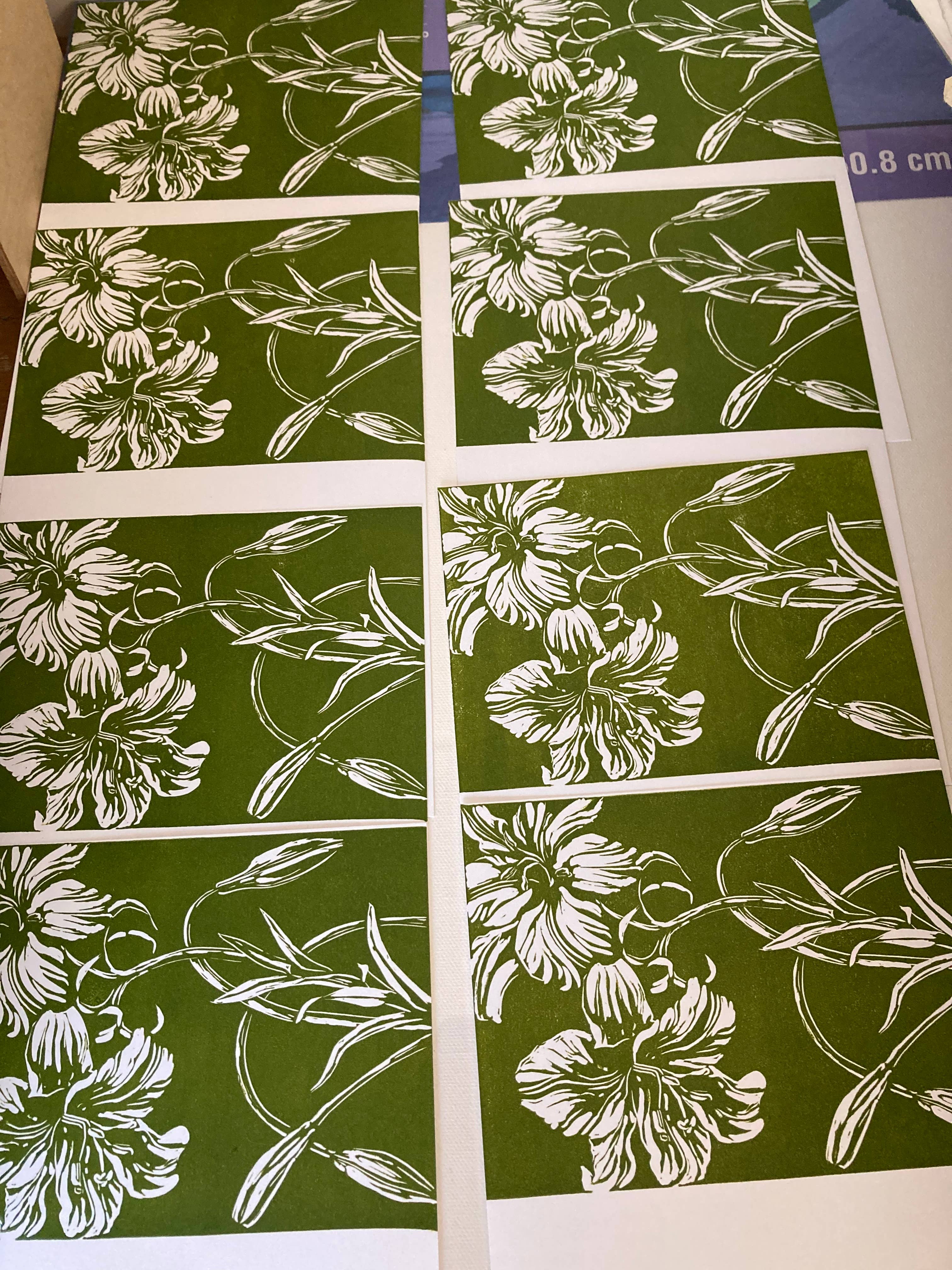 Kathie Studio - Wholesale Everyday Greeting Card - Lily Blockprinted Card5