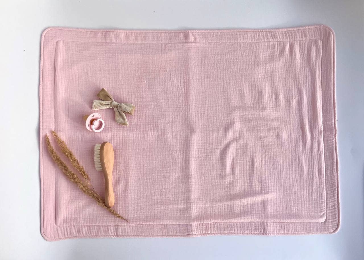Pastel Baby - Wholesale Changing Mat/Pad - Baby - Baby Muslin Diaper Changing Pad 1 piece - Light pink3