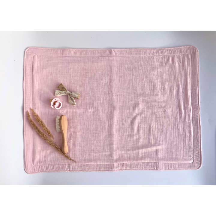 Pastel Baby - Wholesale Changing Mat/Pad - Baby - Baby Muslin Diaper Changing Pad 1 piece - Light pink3