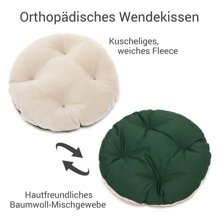 Doctor Bark – Großhandel Haustierbett – Hund – Doctor Bark Korb Bett beige - moosgrün