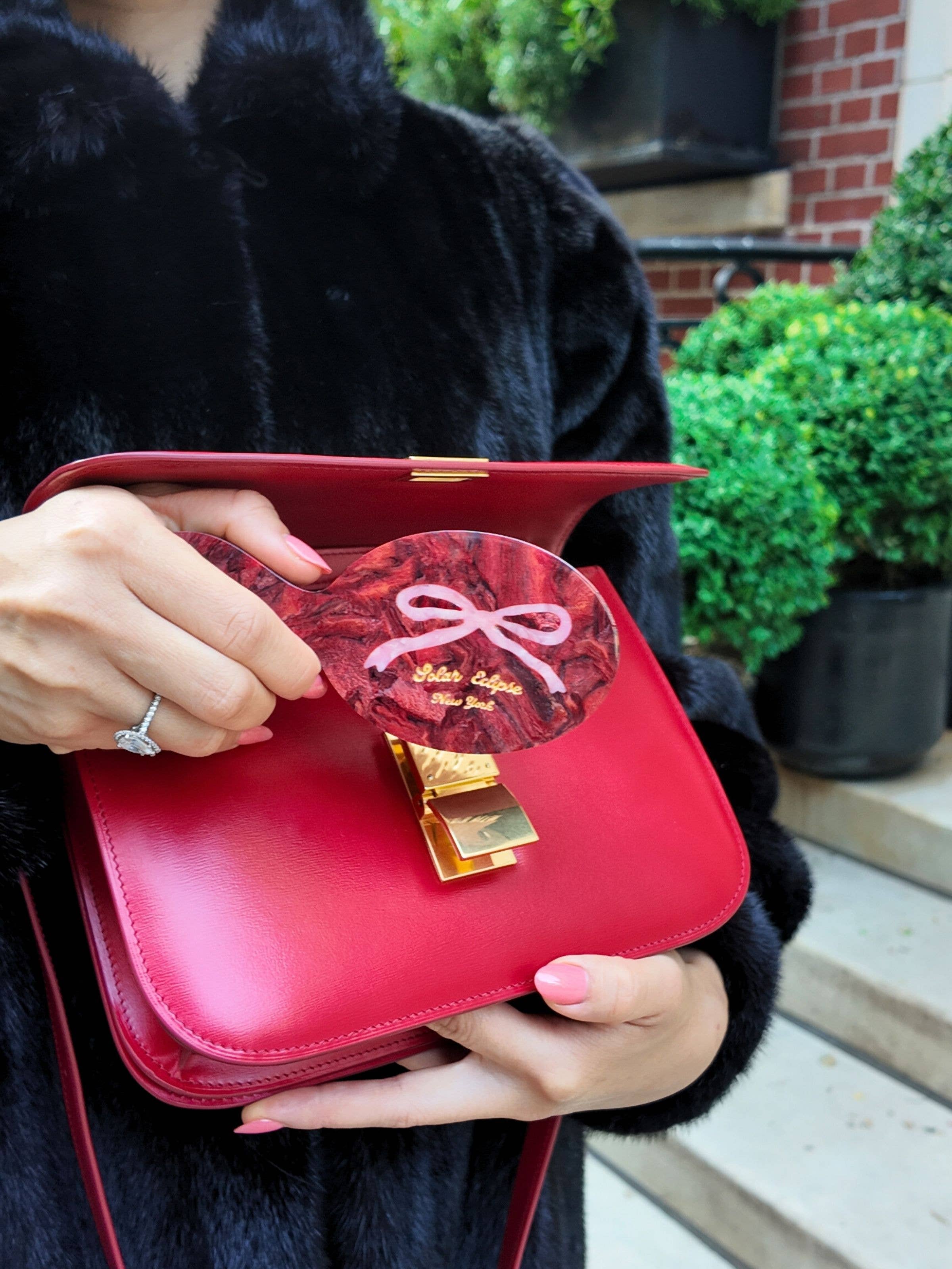 Solar Eclipse - Wholesale Hair Brush/Comb - Hand-painted Vintage Bow Handbag Hero Brush | Eco-Friendly5