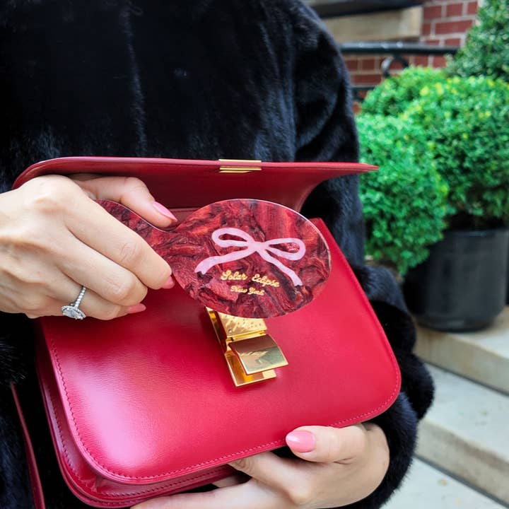 Solar Eclipse - Wholesale Hair Brush/Comb - Hand-painted Vintage Bow Handbag Hero Brush | Eco-Friendly5