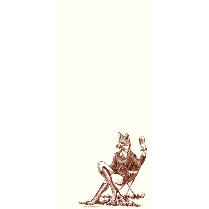 Fox Hunt Long Pad for wholesale by Alexa Pulitzer