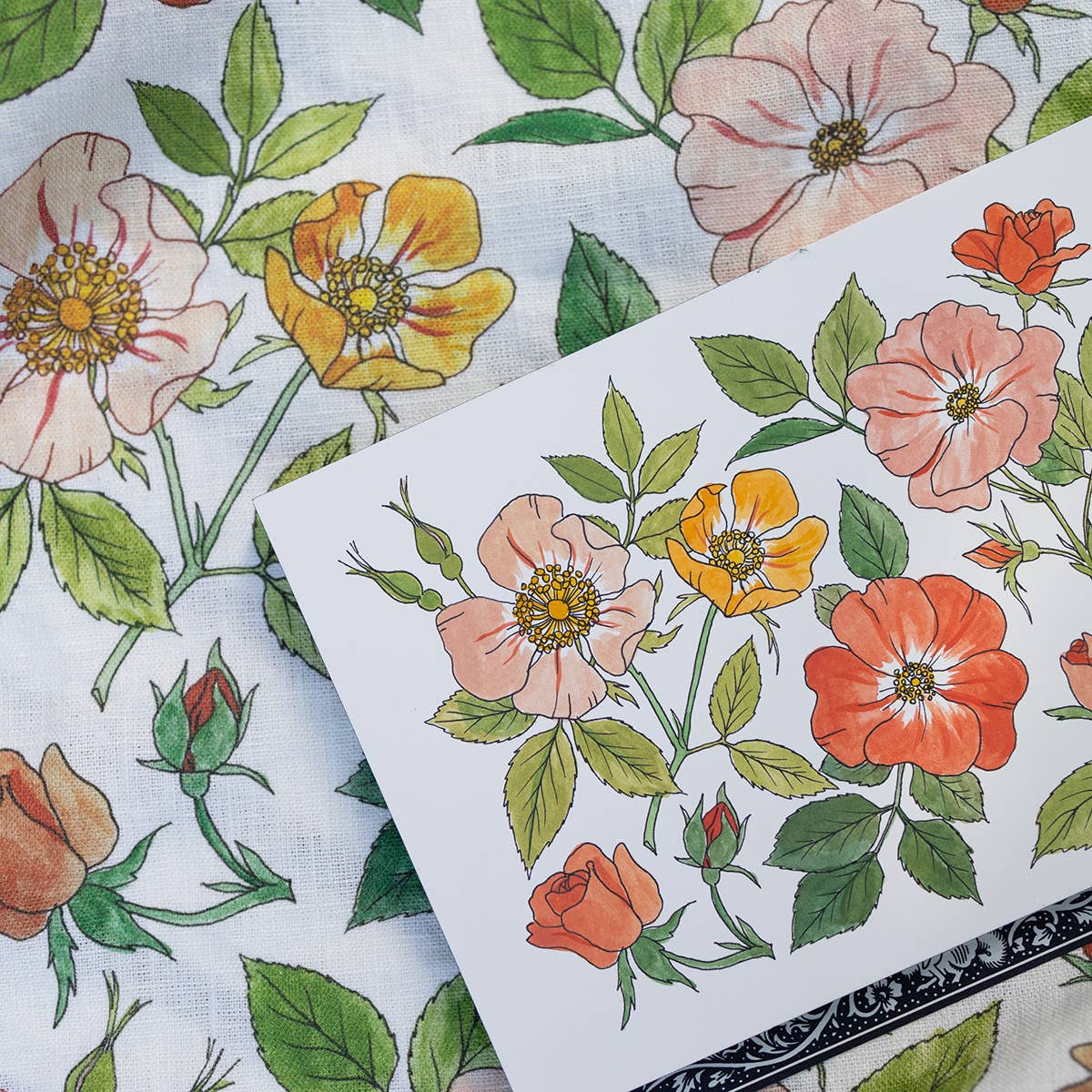 Botanica Paper Co. - Wholesale Theedoek - WILDE ROZEN | 100% LINNEN THEEDOEK1