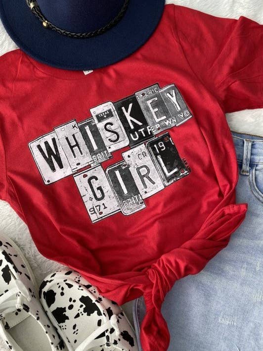 T-Shirt Gráfica Feminina Whiskey Girl - Rústico, Vintage por atacado de L&B Life