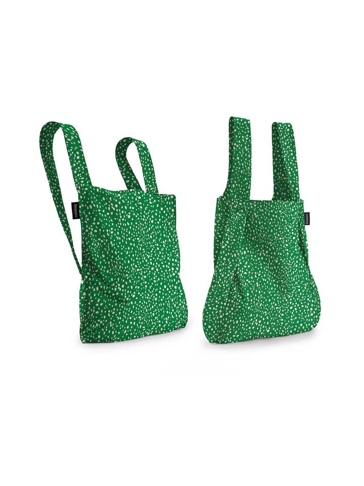 Notabag Original Green Sprinkle – Borsa zaino pieghevole con motivo a pois verdi per la vendita all'ingrosso da parte di Notabag
