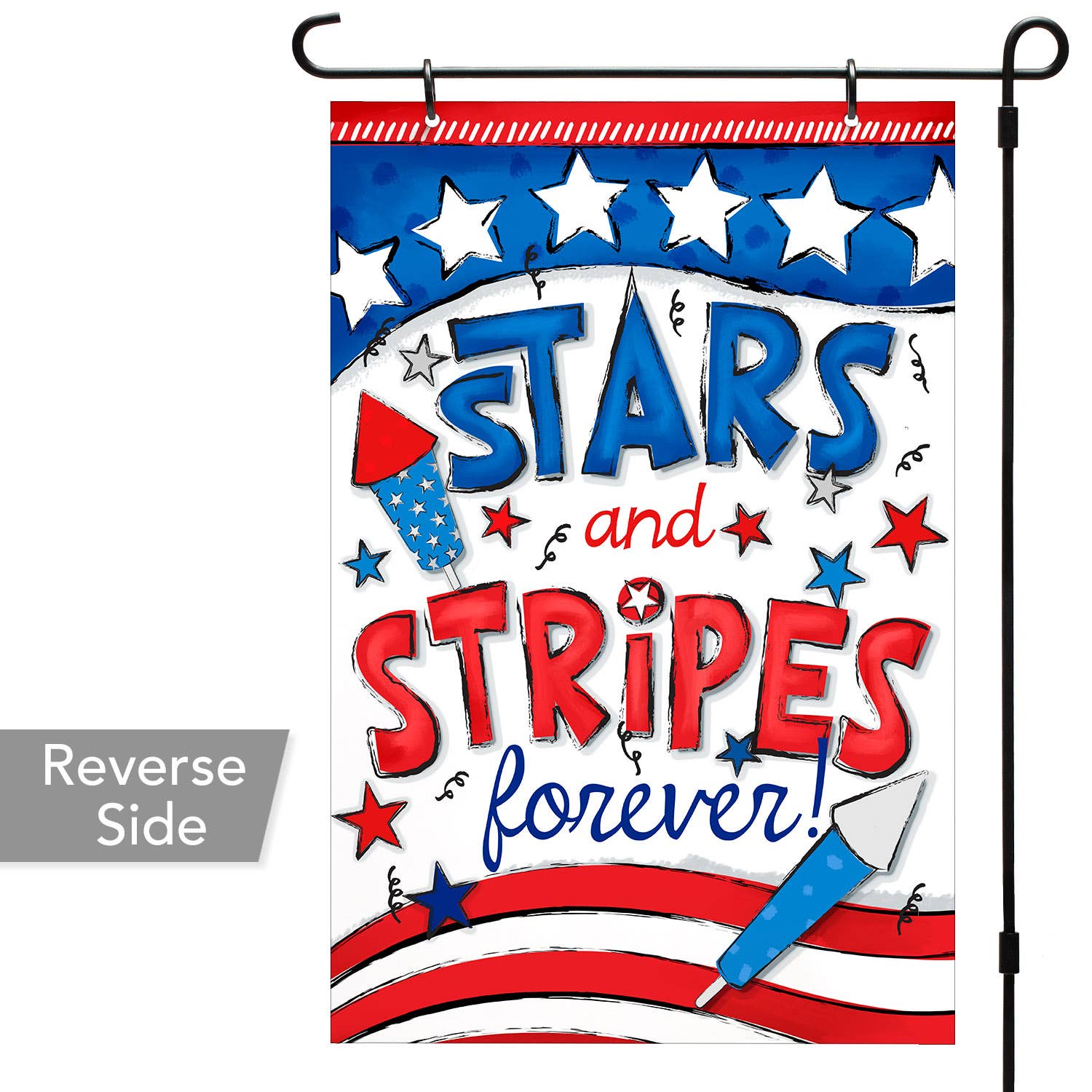 Conimar Promotions - Wholesale Flag - "4th of July" Reversible Multi-Image Garden Flag4