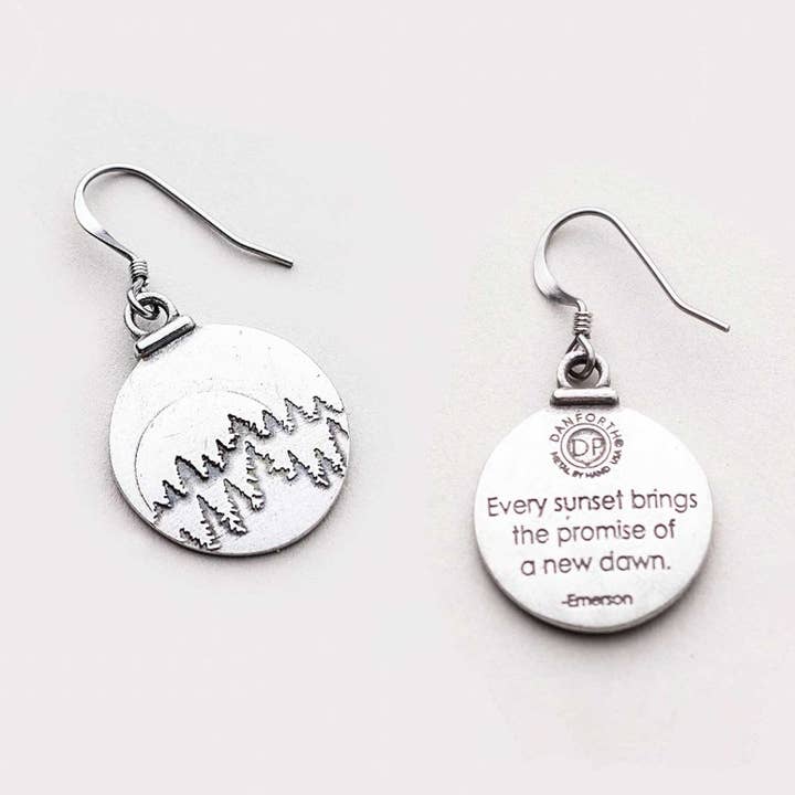 Sunrise, Sunset Wire Earrings for wholesale by Danforth Pewter