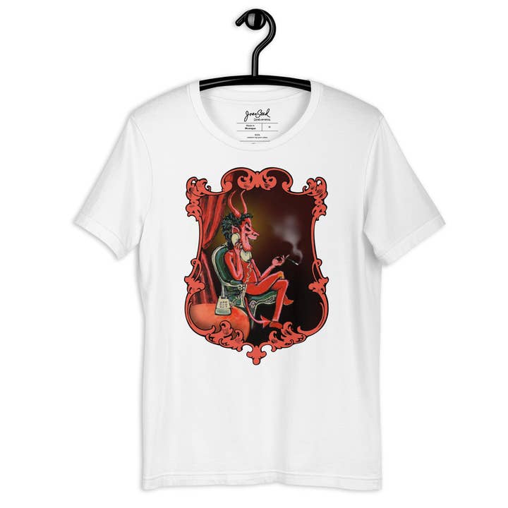 Devil T-shirt met ronde hals, uniseks voor wholesale door Joan Seed Studio inc.