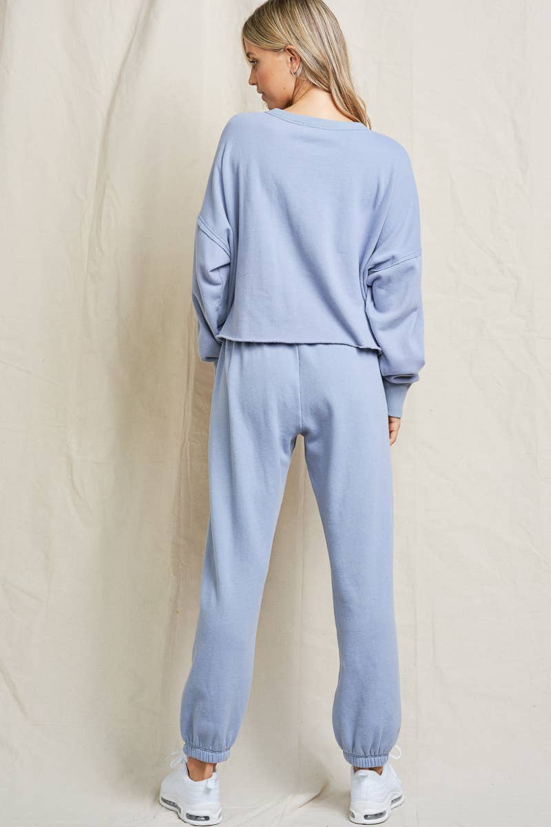 lalamia - Wholesale Sweatshirt - Women's - MT28253-OCEAN BLUE4