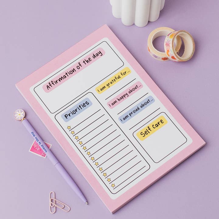 Affirmation Day Planner Notepad for wholesale by The Happy Company