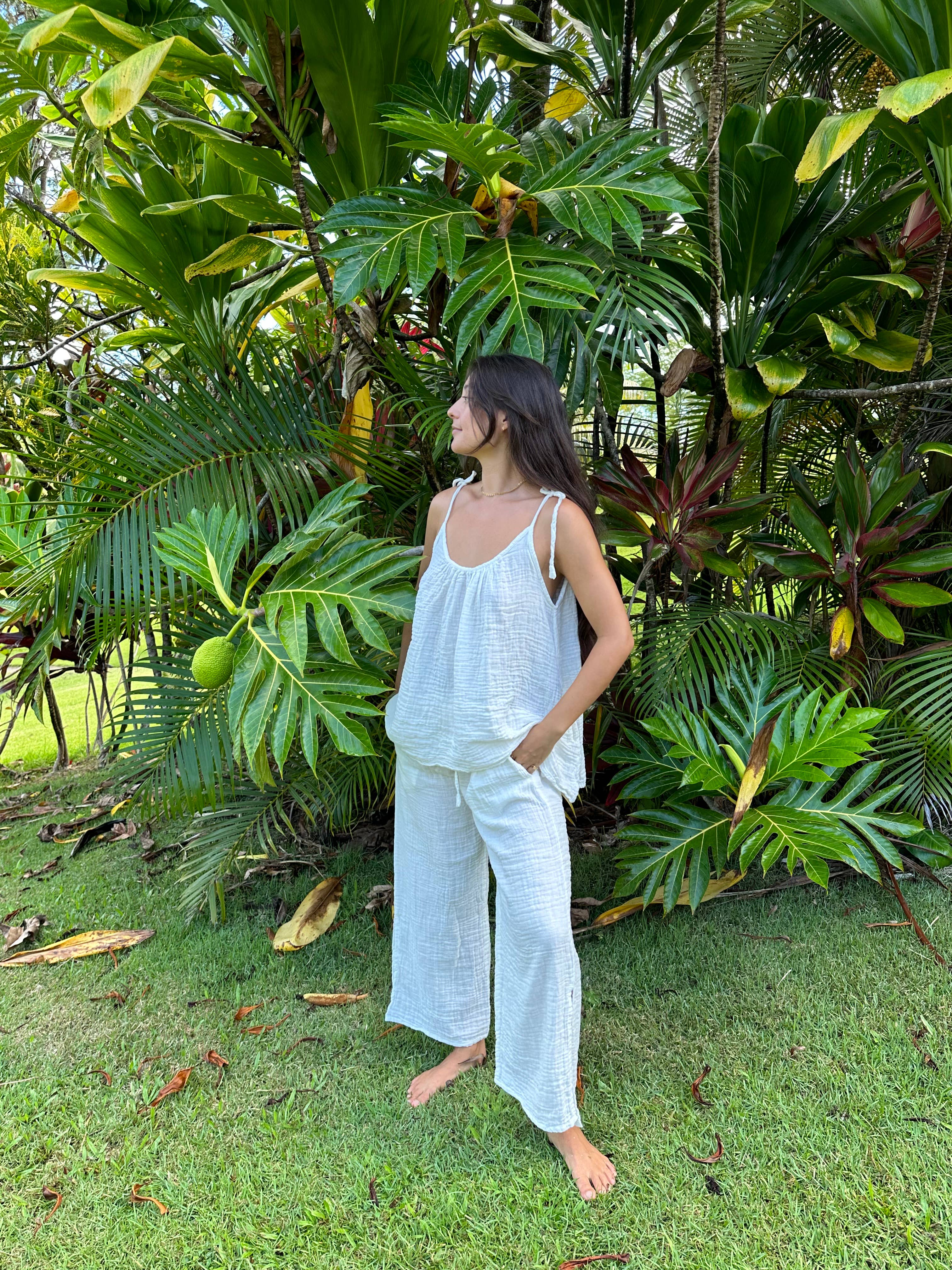 By The Sea Organics – Tops – Mulher por atacado – TOP DE ALÇAS DE GAZE5