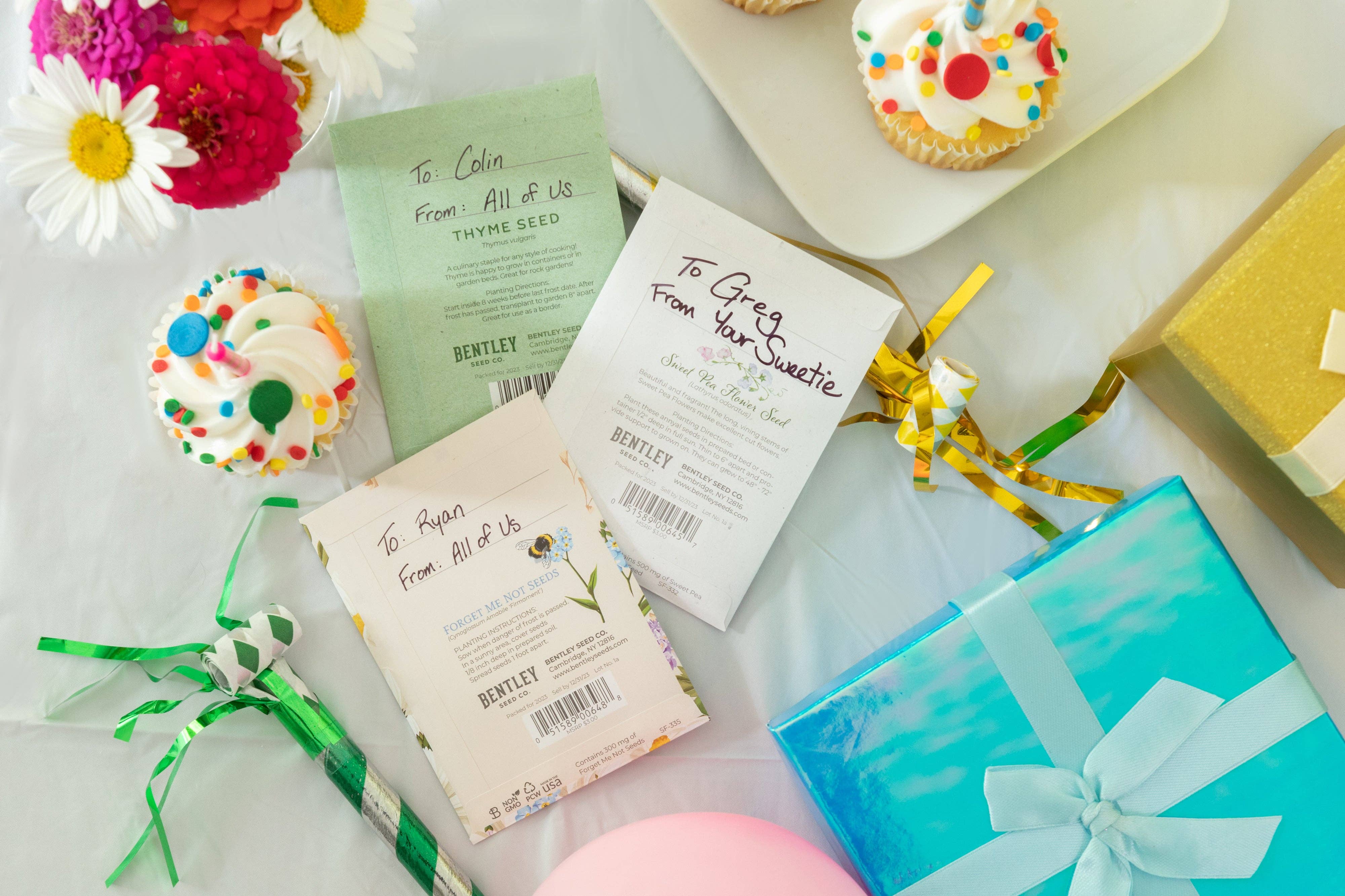 Bentley Seed Co. - Wholesale Birthday Card - Happy Birthday - Bee - Forget Me Not Seed Packets6