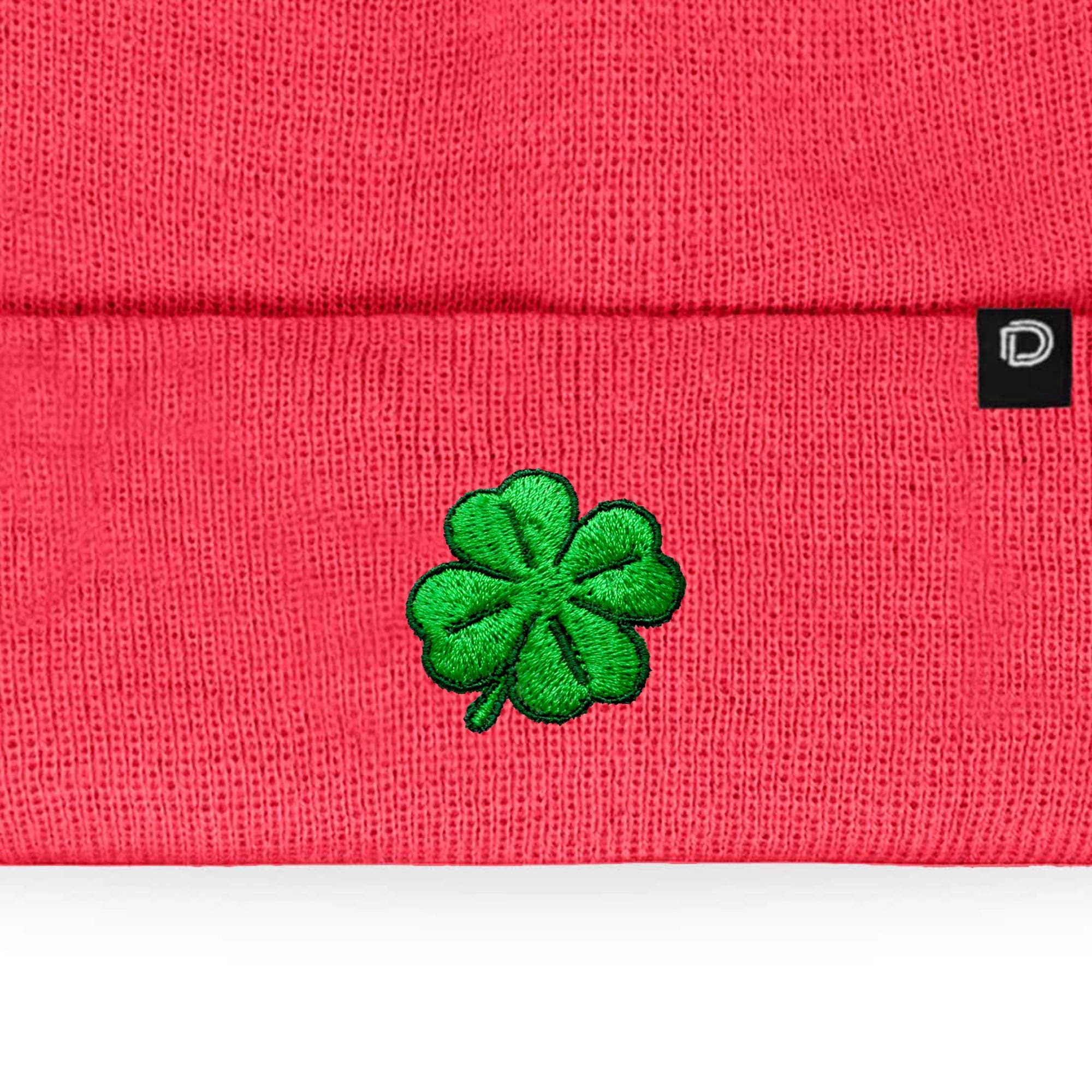 Dalix - Wholesale Beanie - Women's - Dalix Embroidered Clover Beanie Cap Cuffed Knit Hat Women48