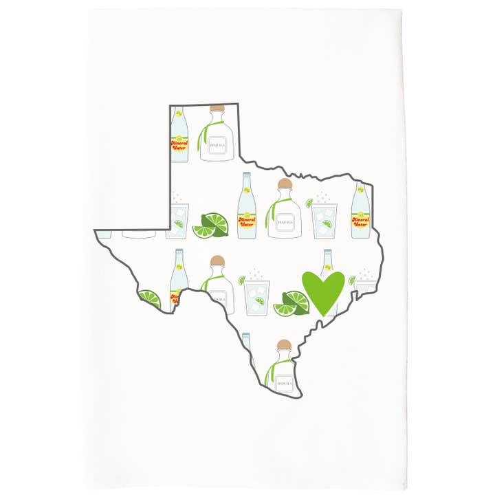 Coast & Cotton - Wholesale Tea Towel - Custom Hometown Heart, Organic Cotton Tea Towel3