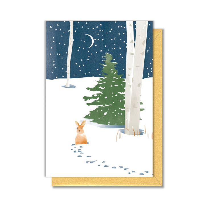 Biglietto d'Auguri per la Notte d'Inverno di Festa per la vendita all'ingrosso da parte di Driscoll Design