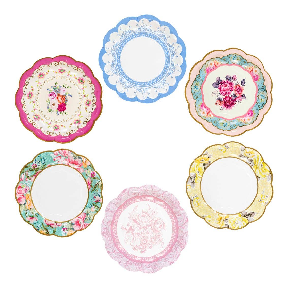 Talking Tables UK – wholesale Disposable plate – Truly Scrumptious Vintage Paper Plates| 12 Pack| Tea Party |3