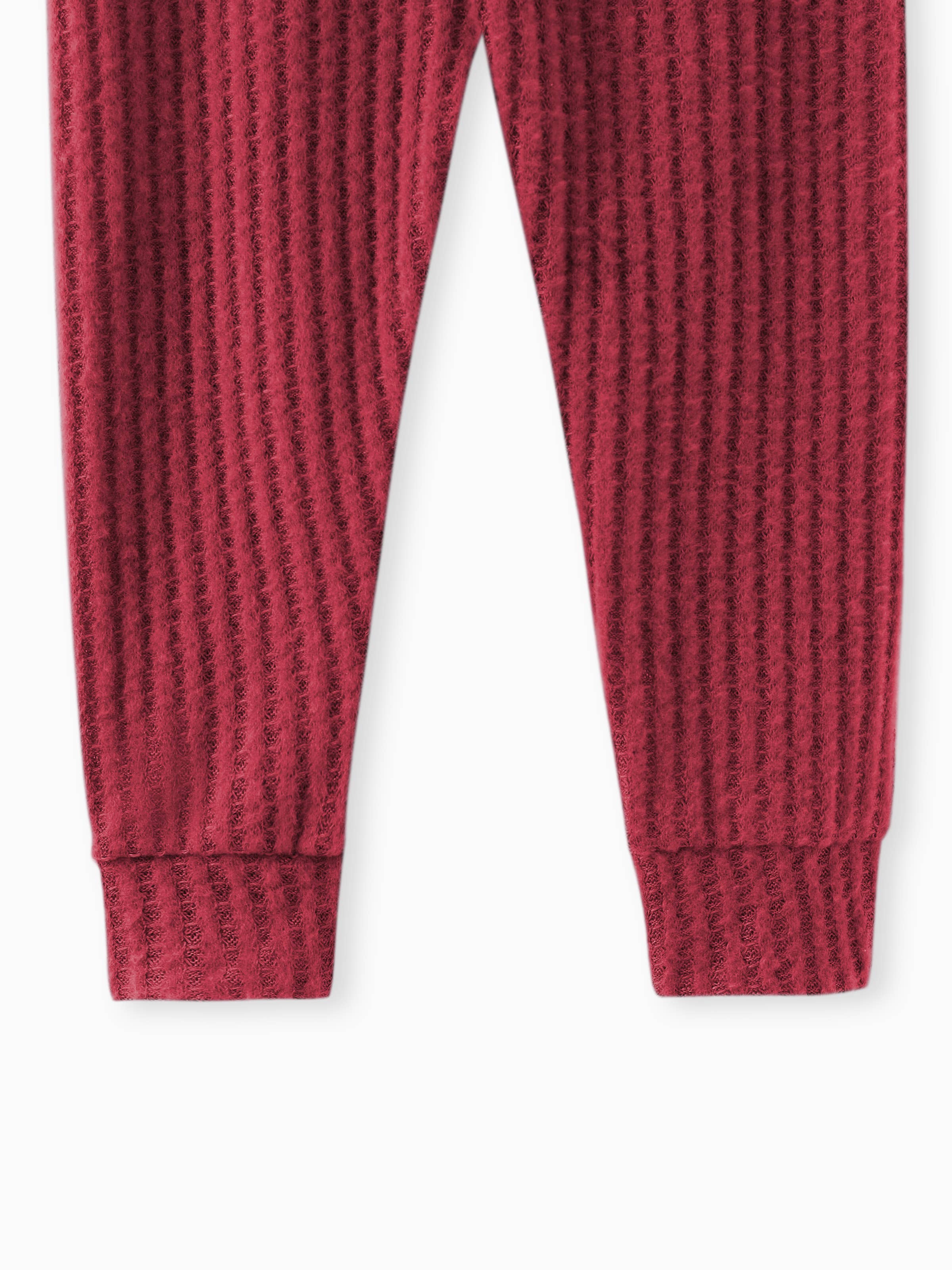 PatPat - Wholesale Clothing Set - Baby - 2pcs Solid Waffle Long-sleeve Baby Set4