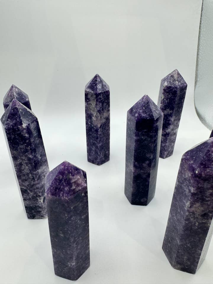 Lepidolite Tower for wholesale by Oils and Auras