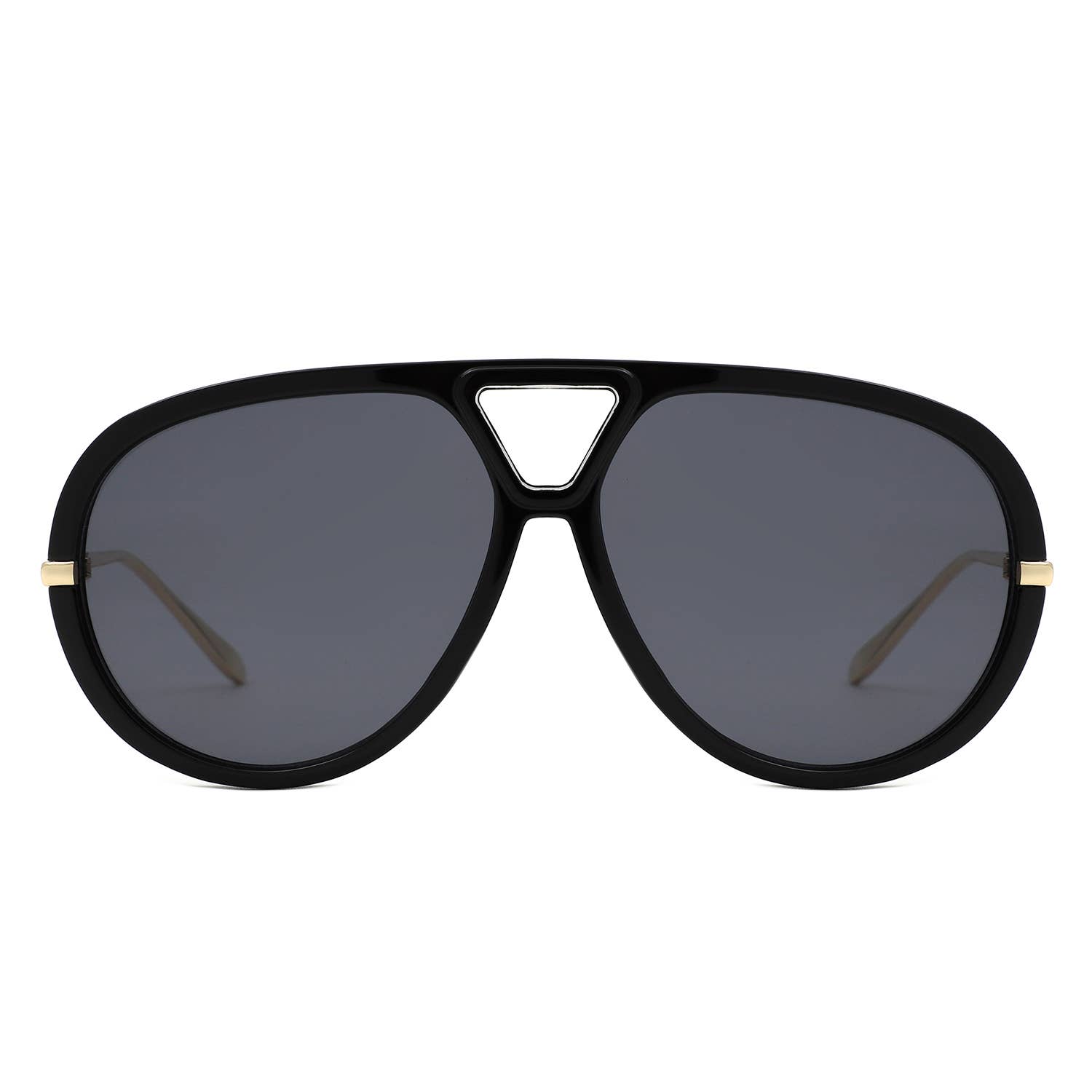 Cramilo Eyewear – wholesale Solglasögon - Dam – Retro Dubbelbrygga Djärva Mode Aviator Solglasögon1