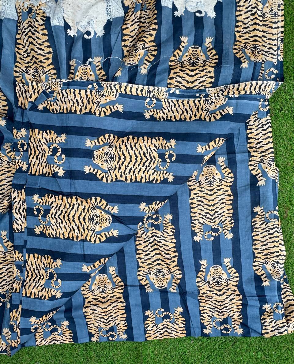 bhavnas boutique - Wholesale Fabric Paint - Tiger Printed Cotton Women Clothing Dress Fabric By The Yard3