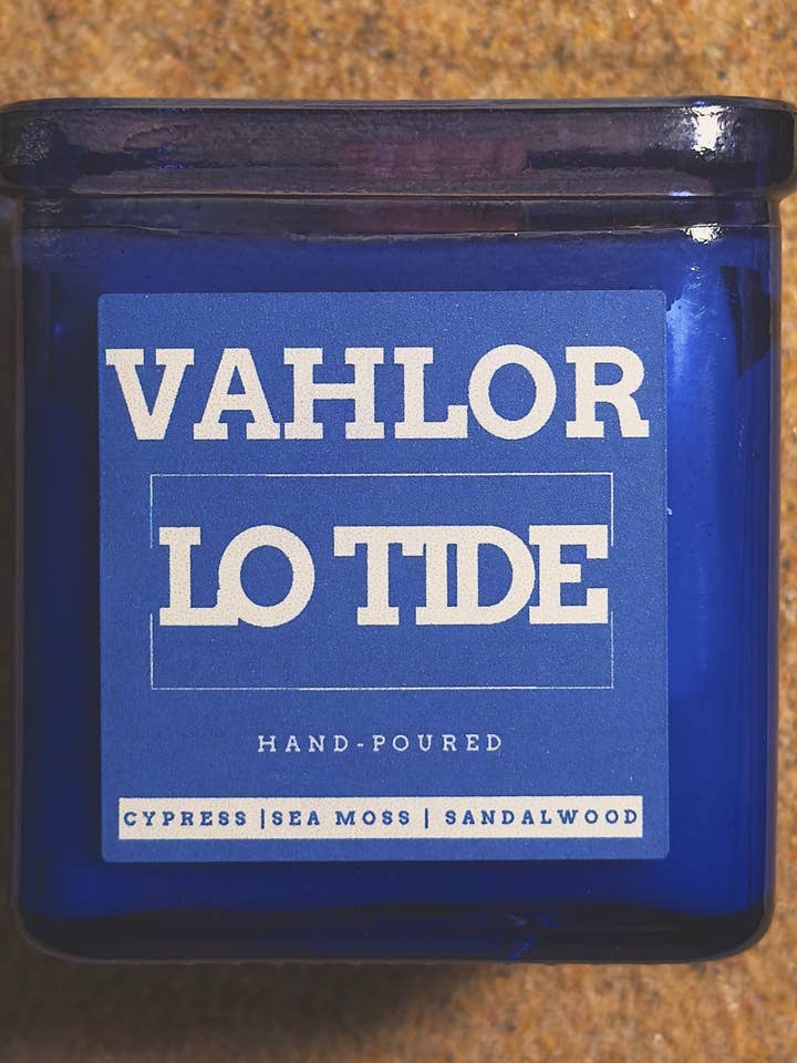 LO TIDE – Cypress & Sandalwood Candle, Wood Wick, 8.5 oz for wholesale by VAHLOR COMPANY