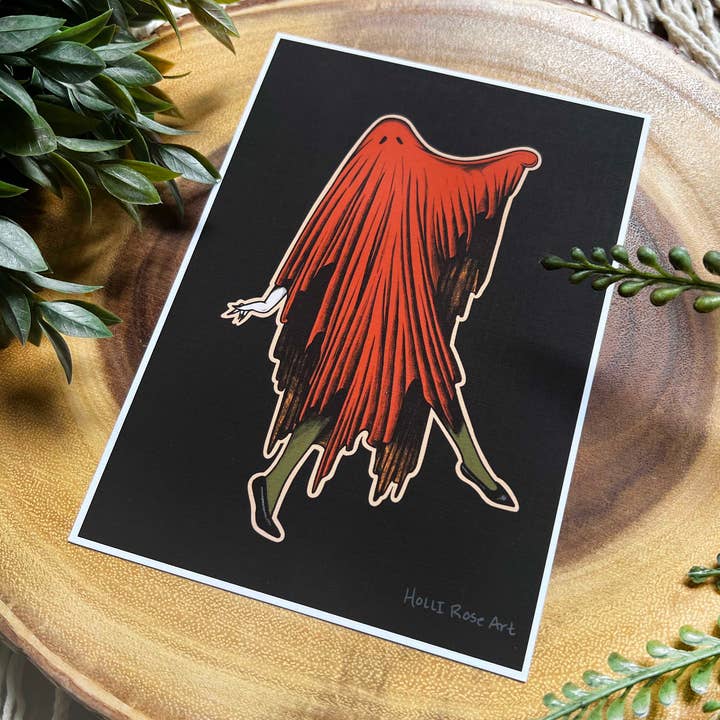 Holli Rose Art - Wholesale Art Print - Vintage Dancing Sheet Ghost Art PrintÂ