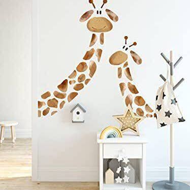Kids Nursery Giraffe and Animals Wall Decal Peel and Stick for wholesale by Wonderwallsboutique