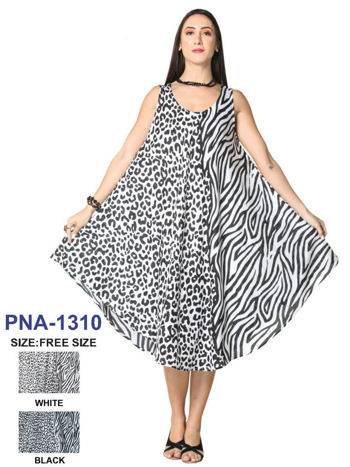 Abito estivo senza maniche da donna con stampa africana colorata 1310 per la vendita all'ingrosso da parte di KaraChic