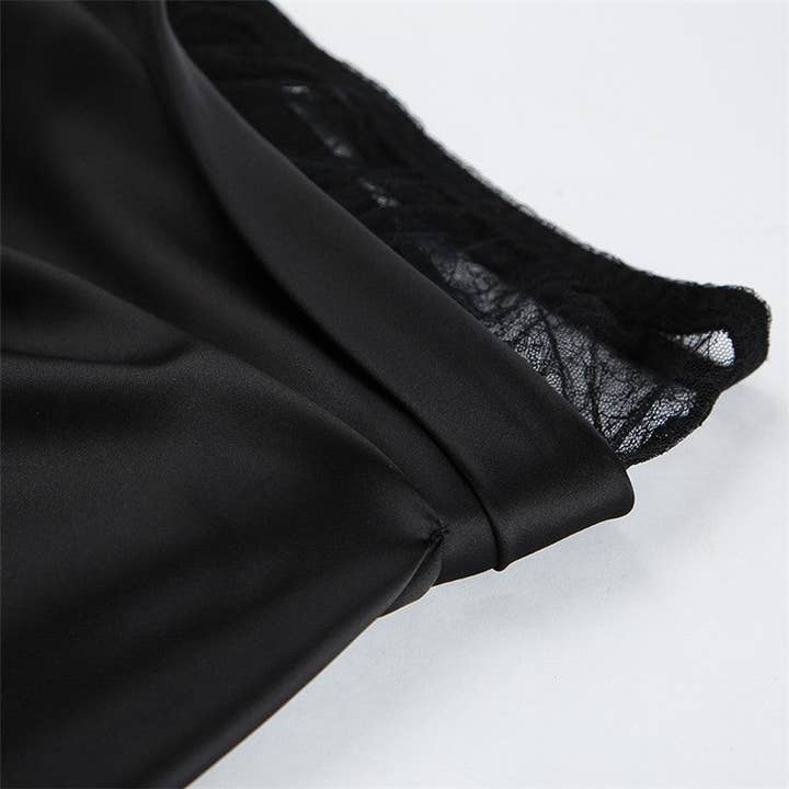 Black Wrap Lace Asymmetrical A Line Skirt for wholesale on Faire8