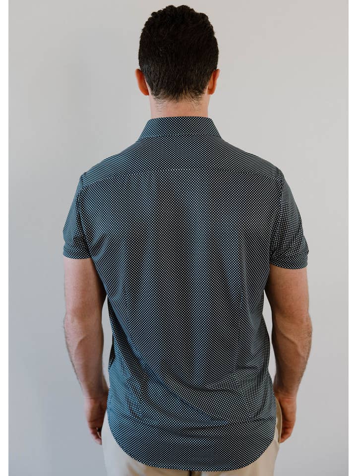 JD Buck - Wholesale Shirt - Men's - Navy White Diamond SS Shirt 1