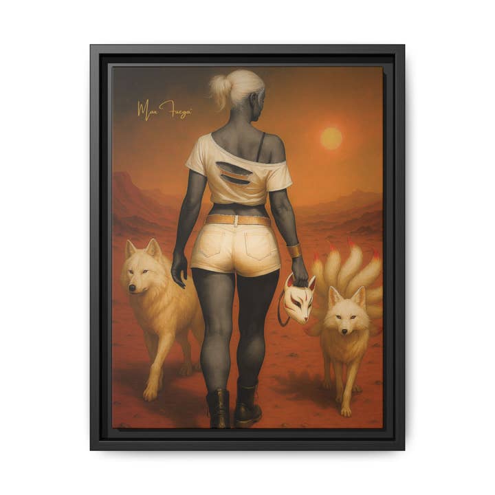 54 Mondays™ Project | Return To Nowhere – Beverly Hills Edition | Cosmic Noir Wall Art | Limited Gold Max Fuega™ Signature | FSC-Certified Framed Matte Canvas for wholesale by Buy Martian Merch™