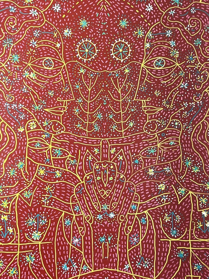 Change your Mind. Acrylic and Oil Markers on Canvas. 24" x 36". John Kline Artwork for wholesale by John Kline Artwork